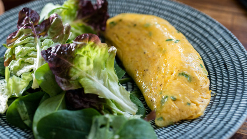 French Style Cheese and Chive Omelette